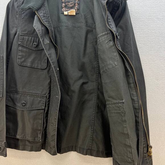 VTG J. Crew Jacket Women's S Black Washed and Aged Waxed Cotton Utility Preppy - Picture 12 of 12